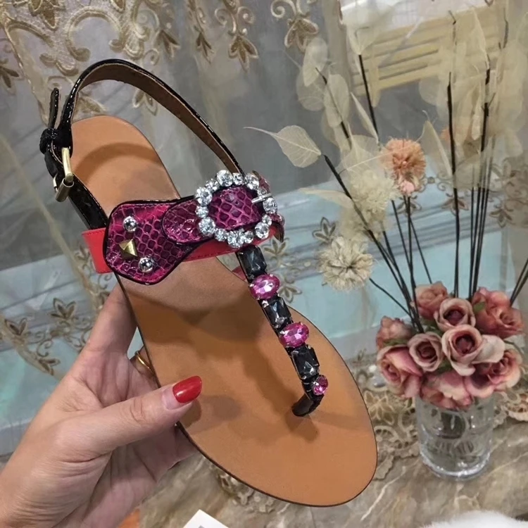 2018 Hot Summer Shoes Woman Sandals Leather Flats Snakeskin Crystal Mixed Color Rivet Rome Sandals Fashion Tipe Shoes Woman
2018 Hot Summer Shoes Woman Sandals Leather Flats Snakeskin Crystal Mixed Color Rivet Rome Sandals Fashion Tipe Shoes Woman