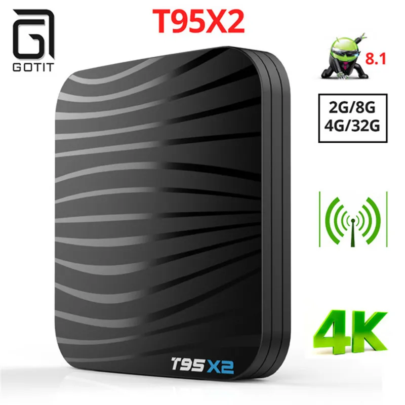 T95X2 Smart TV BOX Android 8.1 4GB 32GB Amlogic S905X2 Quad Core H.265 4K Netflix Youtube Media Player Set top Box T95 X2
T95X2 Smart TV BOX Android 8.1 4GB 32GB Amlogic S905X2 Quad Core H.265 4K Netflix Youtube Media Player Set top Box T95 X2