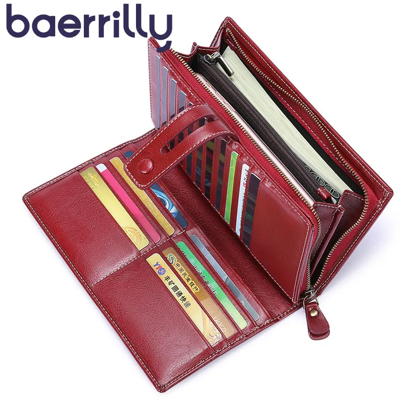 RFID Womens Wallets And Purses Genuine Leather Wallet Coin Purse Zipper Money Pocket Long Clutch Bags Card Holders Carteira
RFID Womens Wallets And Purses Genuine Leather Wallet Coin Purse Zipper Money Pocket Long Clutch Bags Card Holders Carteira