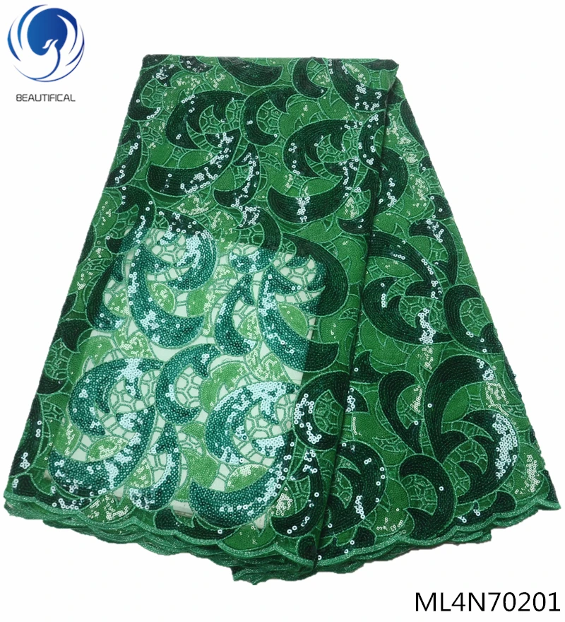 BEAUTIFICAL Green Sequins Lace Fabric Nigeria Sequined Embroidered Mesh Net Lace Fabric African Evening Dress Fabrics ML4N702
BEAUTIFICAL Green Sequins Lace Fabric Nigeria Sequined Embroidered Mesh Net Lace Fabric African Evening Dress Fabrics ML4N702