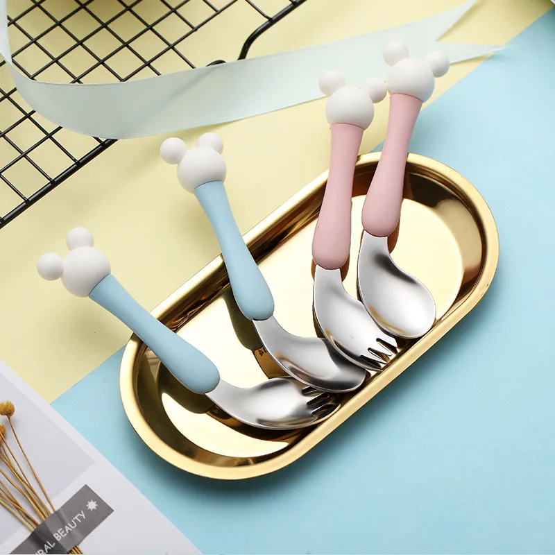 Mickey Pig Tableware 304 Stainless Steel Baby Feed Spoon Baby of Rice Spoon Children Practice Spoon Training Spork Kid
Mickey Pig Tableware 304 Stainless Steel Baby Feed Spoon Baby of Rice Spoon Children Practice Spoon Training Spork Kid