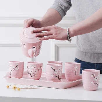 Japanese Korean cherry blossom ceramic teapot Kungfu tea set cup pot plate tray sakura Chinese teaware gift box
Japanese Korean cherry blossom ceramic teapot Kungfu tea set cup pot plate tray sakura Chinese teaware gift box
