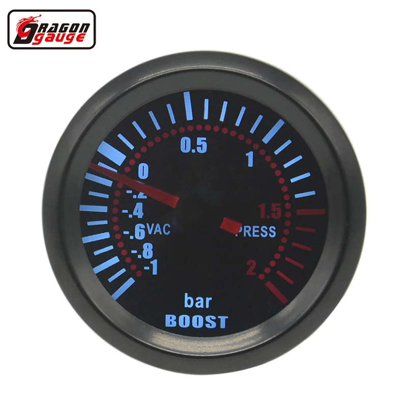 Dragon gauge 52mm Black Shell White backlight Car turbo boost gauge -1~2 Bar bost pointer meter vac gauge Free shipping
Dragon gauge 52mm Black Shell White backlight Car turbo boost gauge -1~2 Bar bost pointer meter vac gauge Free shipping