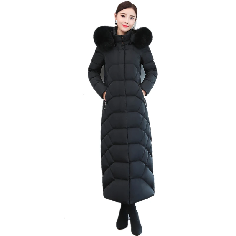 High Quality New Women Winter Jacket Female X-Long Parka With Natural Fox Fur Collar Thicken Warm Plus Size Hooded Down Coats
High Quality New Women Winter Jacket Female X-Long Parka With Natural Fox Fur Collar Thicken Warm Plus Size Hooded Down Coats