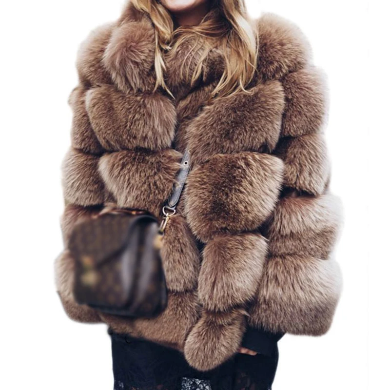 2019 New Winter Faux Fox Fur Coats Women Plus Size Thick Jacket Casual Stand Collar Casual Outwear Fake Fur Warm Overcoat Female
2019 New Winter Faux Fox Fur Coats Women Plus Size Thick Jacket Casual Stand Collar Casual Outwear Fake Fur Warm Overcoat Female