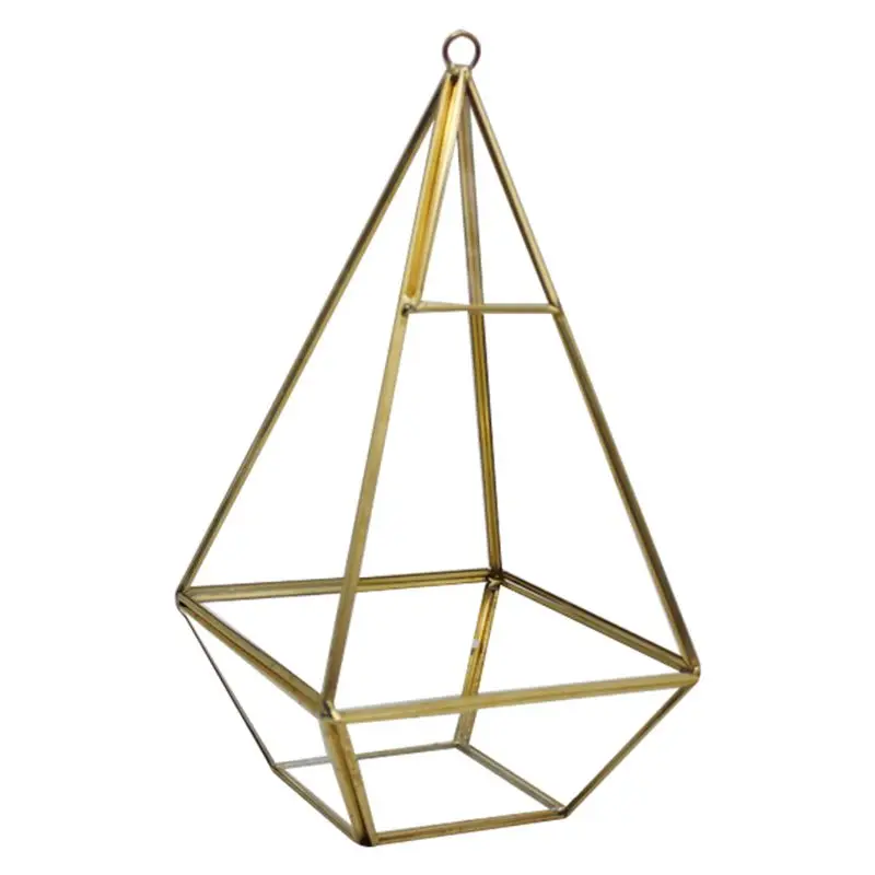Decorative Crystal Tranparent Flower Glass Vase Geometric Shape Fashion Ornament for Home Wedding-Glass + metal 12 x 12 x 24cm
Decorative Crystal Tranparent Flower Glass Vase Geometric Shape Fashion Ornament for Home Wedding-Glass + metal 12 x 12 x 24cm