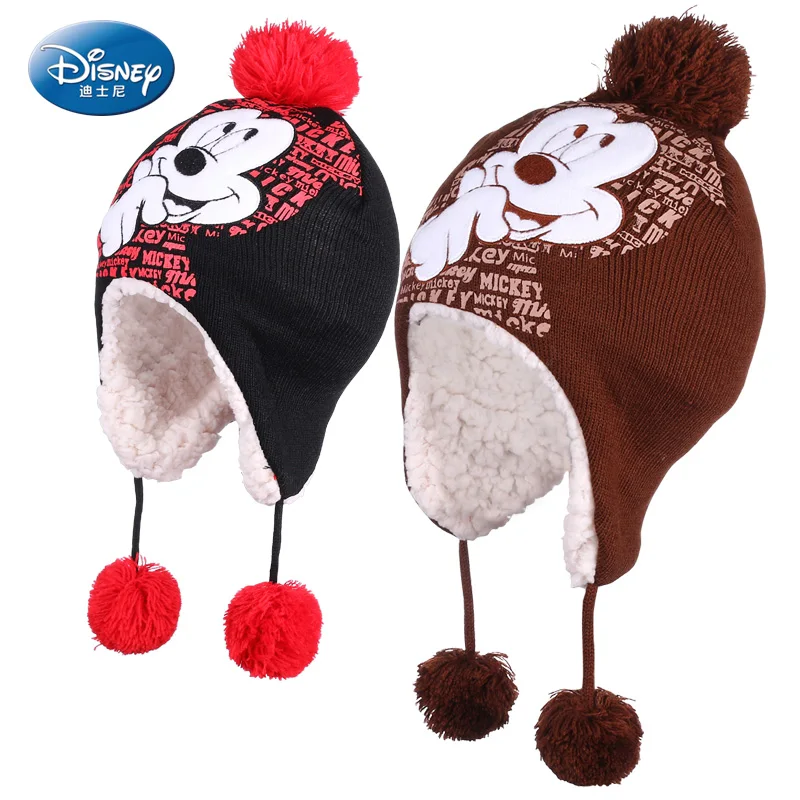 Mickey Mouse Toddler Boys 2 Pc Knit Hat /& Mitten Set