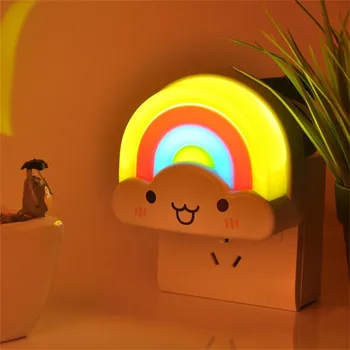 Light Control Rainbow LED Night Light Control Plug-In Night Light Novelty Bedroom Lamp For Baby Gift Romantic Colorful Lights
Light Control Rainbow LED Night Light Control Plug-In Night Light Novelty Bedroom Lamp For Baby Gift Romantic Colorful Lights