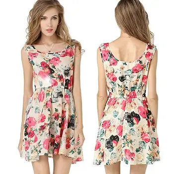 Women Summer Bohemian Floral Sleeveless Vest Printed Beach Chiffon Party Dress
Women Summer Bohemian Floral Sleeveless Vest Printed Beach Chiffon Party Dress