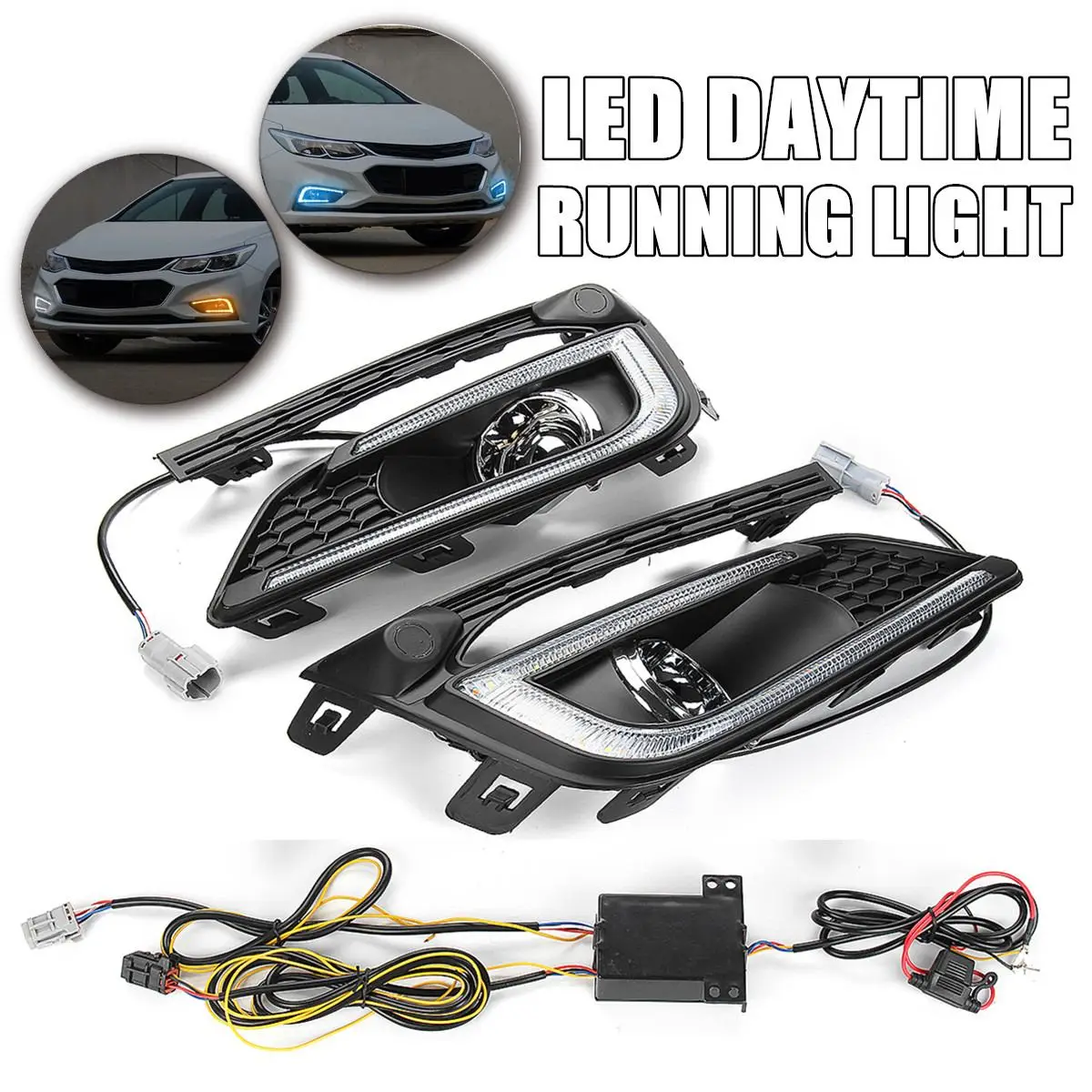 LED DRL Daytime Running Light Lamp W/ Turn Signal For Chevrolet-Cruze 2016-2018 3 Colors Light Direct replacement Waterproof
LED DRL Daytime Running Light Lamp W/ Turn Signal For Chevrolet-Cruze 2016-2018 3 Colors Light Direct replacement Waterproof