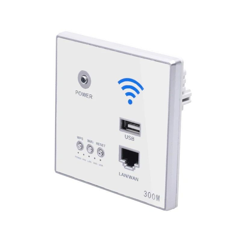 

300Mbps Wall Router 110V/220V Power Ap Relay Smart Wireless Wifi Repeater Extender Wall Embedded 2.4Ghz Router Panel Usb Socke
