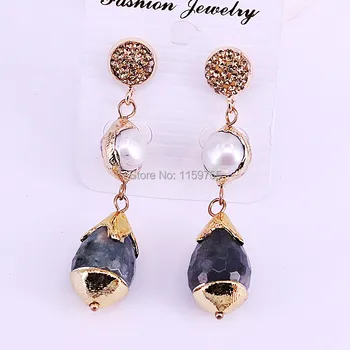 New 4Pair Natural pearl with stone paved crystal rhinestone Dangles Earrings Women Wedding Bridal Charm Earrings
New 4Pair Natural pearl with stone paved crystal rhinestone Dangles Earrings Women Wedding Bridal Charm Earrings
