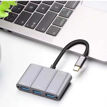 USB C HUB Type C to 4 Port USB 3.0 Multi usb splitter Adapter for MacBook Pro Accessories For pc computer laptop Extension Port
USB C HUB Type C to 4 Port USB 3.0 Multi usb splitter Adapter for MacBook Pro Accessories For pc computer laptop Extension Port