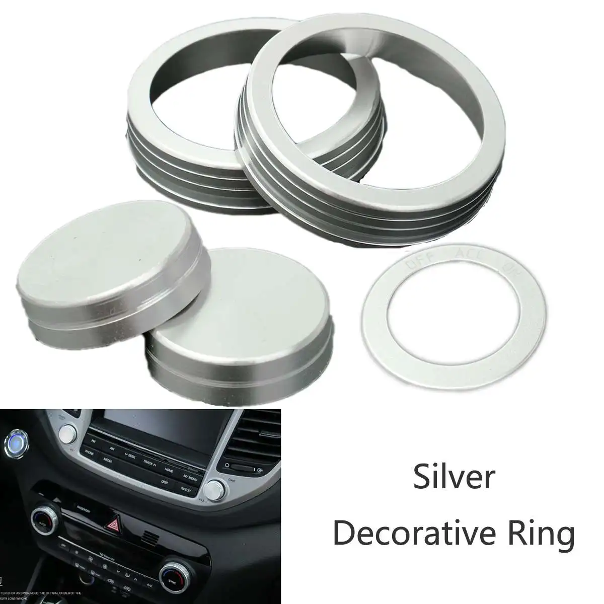 5PCS/Set Car Interior Air Condition Button Ignition Ring Cover Trim For Tucson 2016 2017
5PCS/Set Car Interior Air Condition Button Ignition Ring Cover Trim For Tucson 2016 2017
