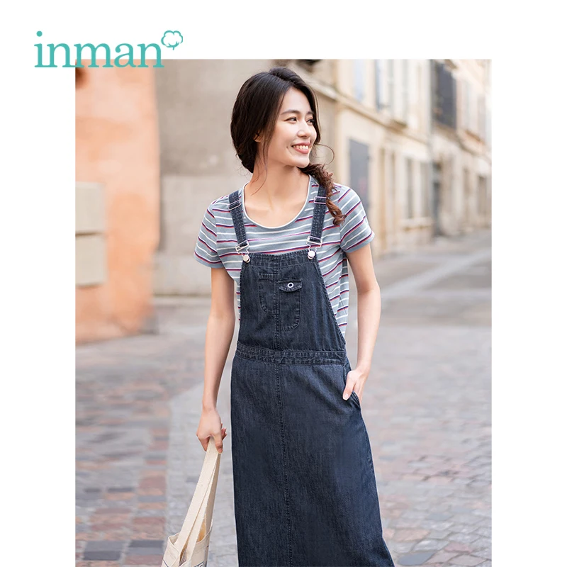 INMAN 2019 Summer New Arrival O-neck Striped T-shirt Cowboy Braces Long Skirt Women Two Pieces Suit
INMAN 2019 Summer New Arrival O-neck Striped T-shirt Cowboy Braces Long Skirt Women Two Pieces Suit
