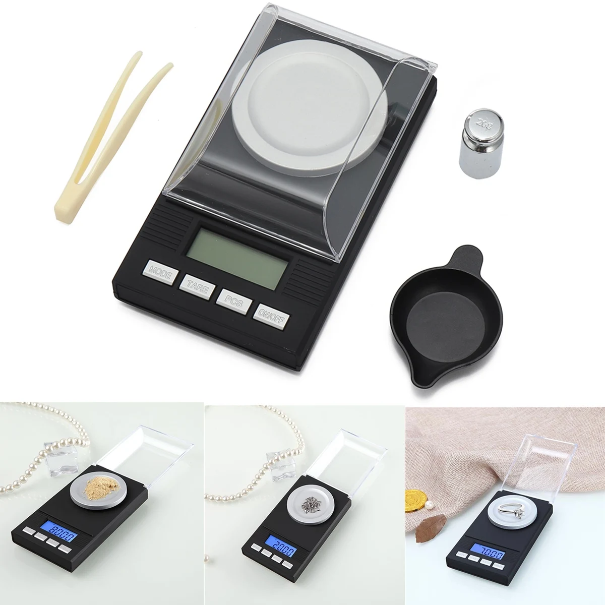 Jewelry Diamond Scale Electronic Balance Food Kitchen Weighing Scale 20g/50g 0.001g Mg Mini Digital LCD Balance Weight Pockets
Jewelry Diamond Scale Electronic Balance Food Kitchen Weighing Scale 20g/50g 0.001g Mg Mini Digital LCD Balance Weight Pockets
