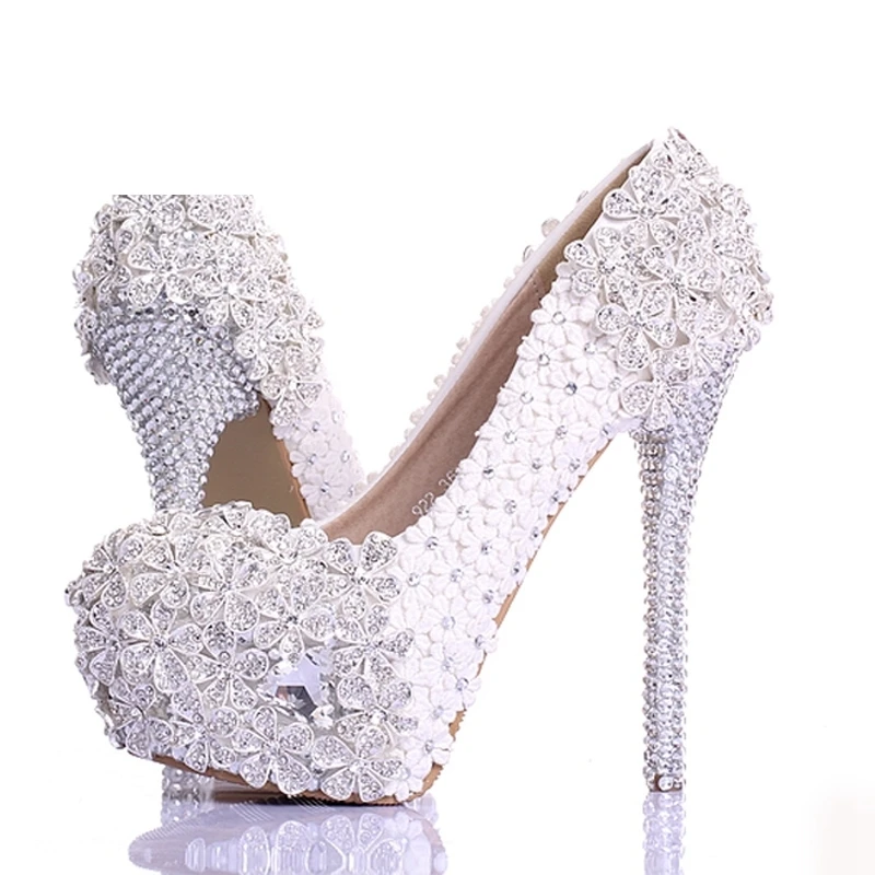 Spring White Lace Flower Rhinestone Wedding Shoes 2018 Newest Design Luxury Handmade High Heel Bridal Shoes Evening Prom Pumps
Spring White Lace Flower Rhinestone Wedding Shoes 2018 Newest Design Luxury Handmade High Heel Bridal Shoes Evening Prom Pumps