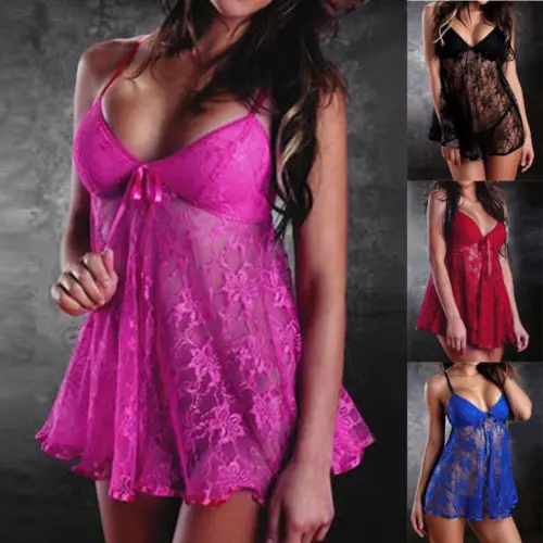 2019 New Plus Size Underwear Lace Sleepwear Lingerie Set Sexy Women Babydoll Dress+G- Nightwear Plus Size M-3XL
2019 New Plus Size Underwear Lace Sleepwear Lingerie Set Sexy Women Babydoll Dress+G- Nightwear Plus Size M-3XL