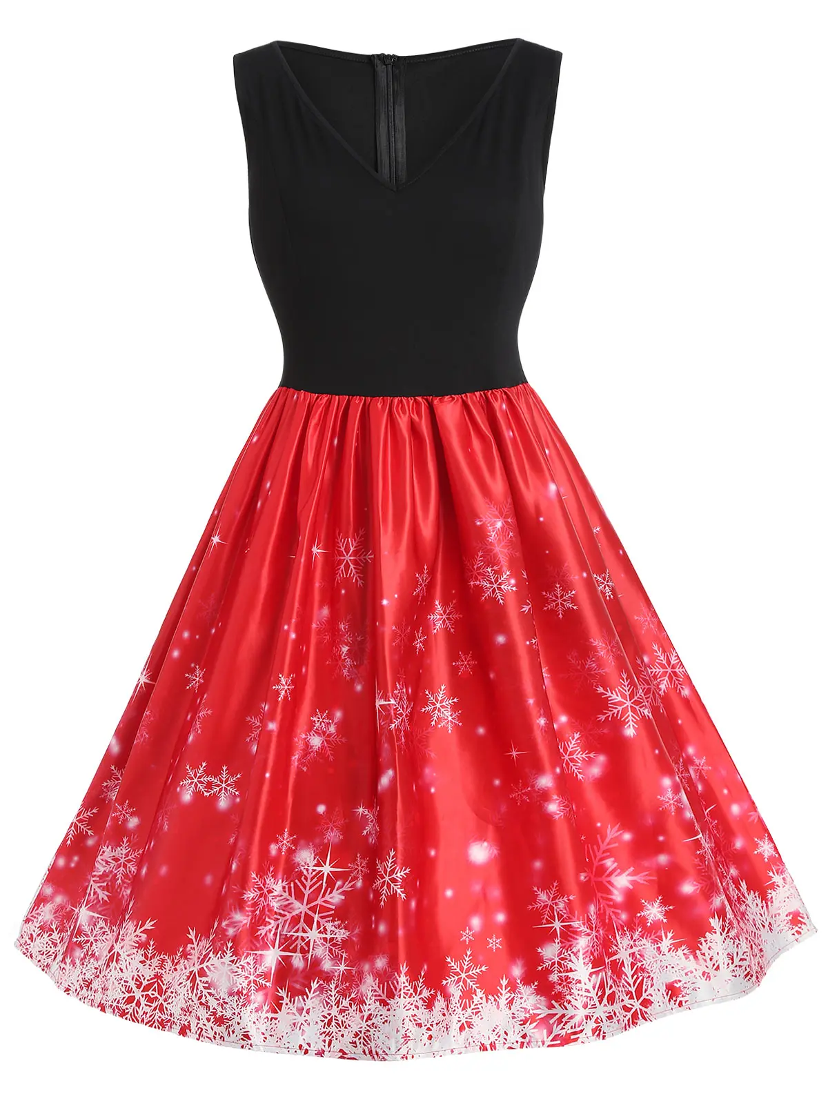 Wipalo Plus Size Vintage Snowflake Christmas Dress V Neck Sleeveless Empire Waist A Line Knee Length Retro Party Dress Vestidos
Wipalo Plus Size Vintage Snowflake Christmas Dress V Neck Sleeveless Empire Waist A Line Knee Length Retro Party Dress Vestidos