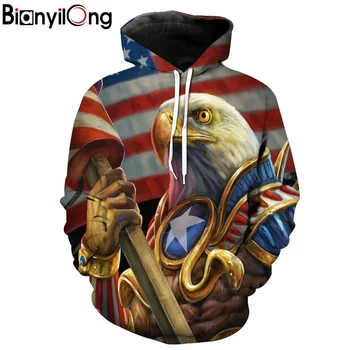 BIANYILONG 2019 new hoodies man Galactic Warrior Eagle American Flag Print Men's Fashion Hooded Sweatshirt hoodies tops
BIANYILONG 2019 new hoodies man Galactic Warrior Eagle American Flag Print Men's Fashion Hooded Sweatshirt hoodies tops
