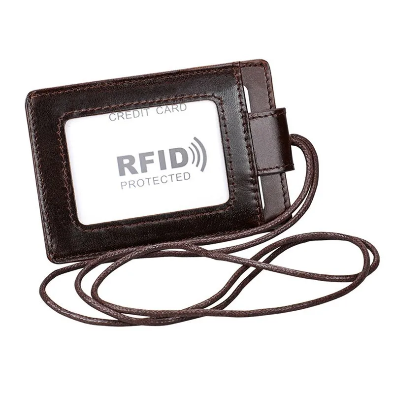 Rfid Genuine Leather Card Holder Students Bus Card Case Work Identity Badge Multifunctional Cards Cover With Rope Purse Wallet
Rfid Genuine Leather Card Holder Students Bus Card Case Work Identity Badge Multifunctional Cards Cover With Rope Purse Wallet