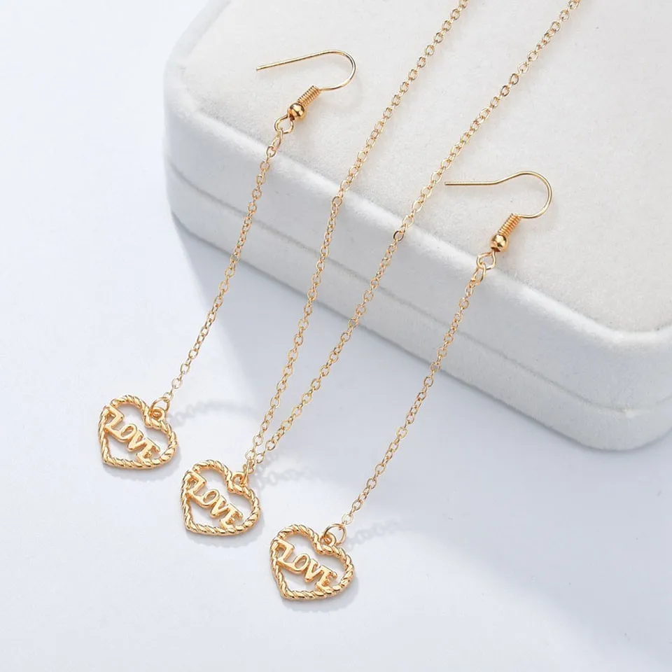 Qiao La New Arrival Great Heart Letter Jewelry Sets For Women Popular Style High Quality Wedding Necklace Jewelry Sets
Qiao La New Arrival Great Heart Letter Jewelry Sets For Women Popular Style High Quality Wedding Necklace Jewelry Sets