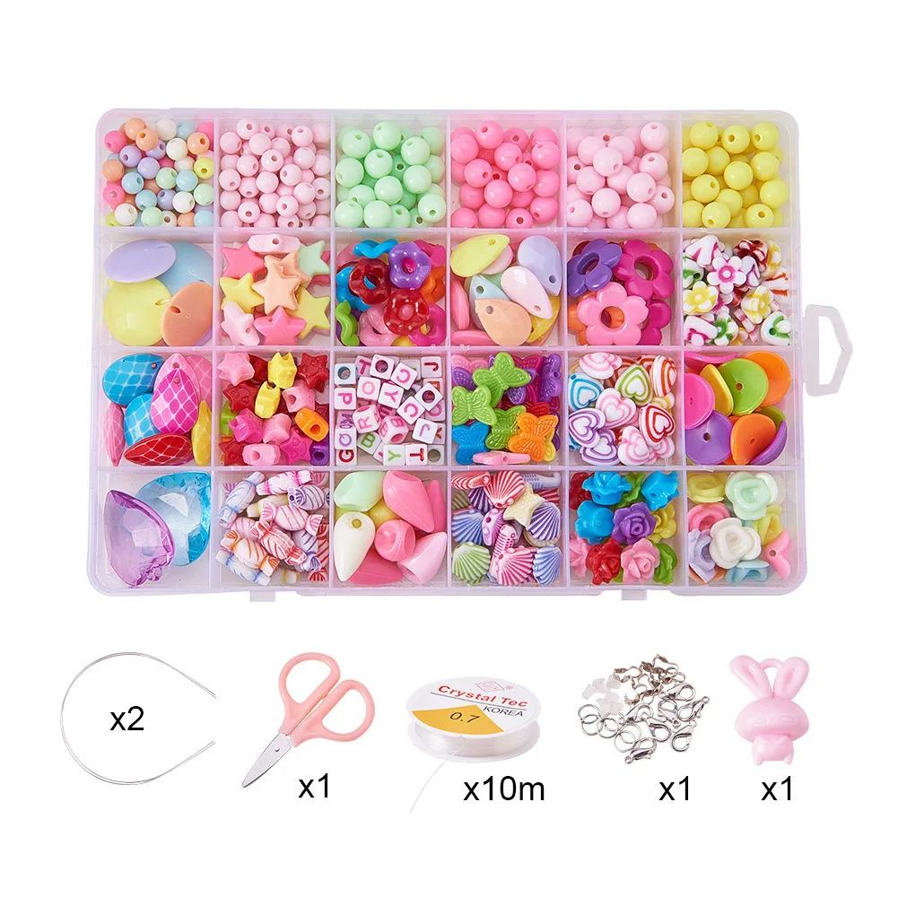 Plastic Acrylic Bead Kit Accessories DIY Bracelects Jewelry Making Toys Early Learning Funny Beads Set for Girls Handmade Gift
Plastic Acrylic Bead Kit Accessories DIY Bracelects Jewelry Making Toys Early Learning Funny Beads Set for Girls Handmade Gift