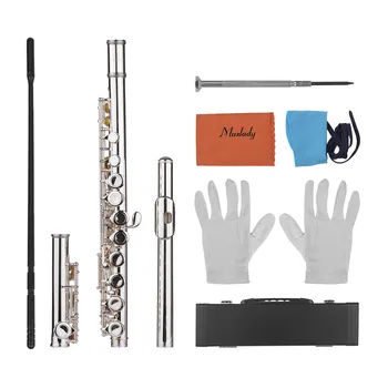 Muslady C Key Concert Flutes 16 Holes Closed Hole Flute Cupronickel Silver Plated with Cleaning Cloth Rod Gloves Screwdriver
Muslady C Key Concert Flutes 16 Holes Closed Hole Flute Cupronickel Silver Plated with Cleaning Cloth Rod Gloves Screwdriver