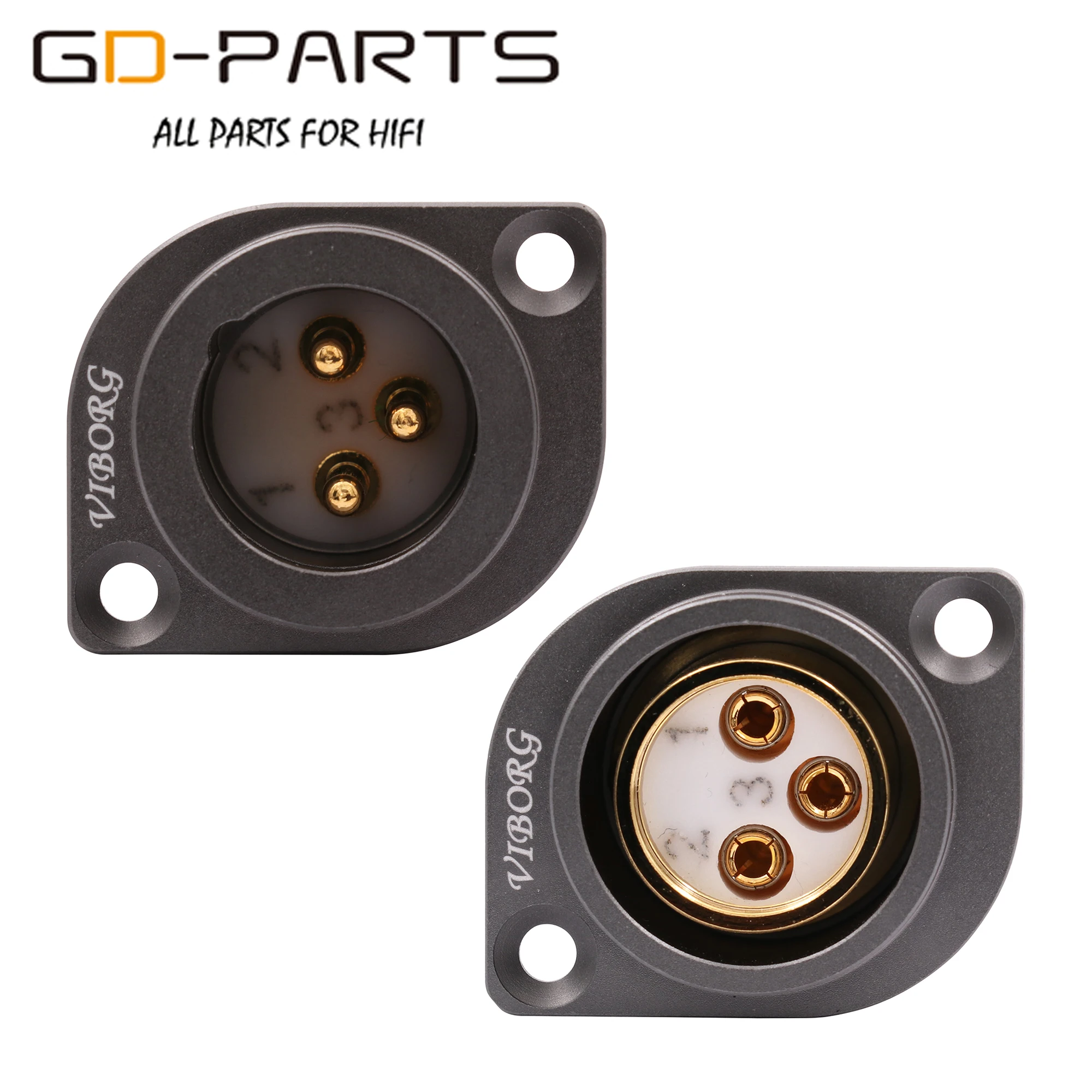 Viborg Copper 3Pin Male Female XLR Plug Balance Socket Jack For HiFi Audio AMP Microphone 24K Gold Plated Panel Mount 1PC
Viborg Copper 3Pin Male Female XLR Plug Balance Socket Jack For HiFi Audio AMP Microphone 24K Gold Plated Panel Mount 1PC