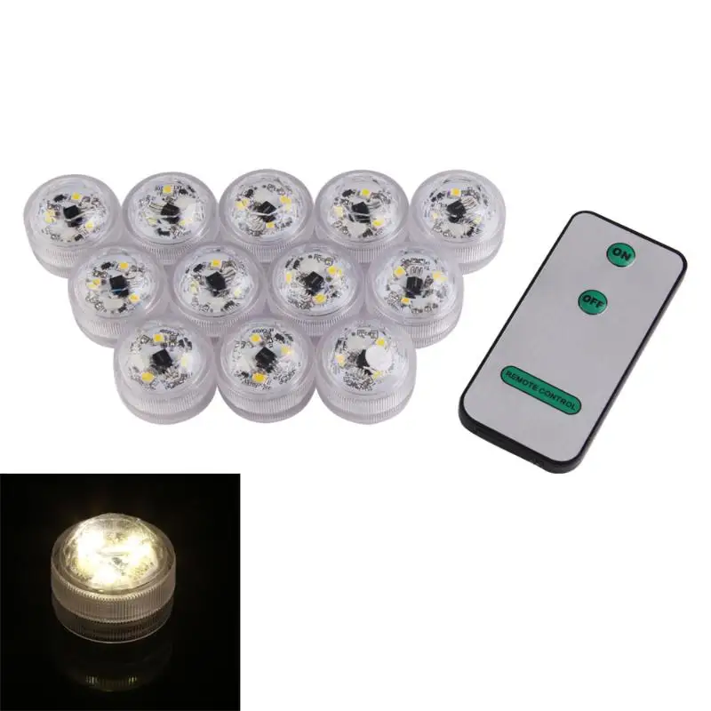 12Pcs Remote Controller Waterproof Round Shaped Candle Lamp LED Aquarium Light 3LEDs 3528 Lamp Fish Tank Decoration Warm White
12Pcs Remote Controller Waterproof Round Shaped Candle Lamp LED Aquarium Light 3LEDs 3528 Lamp Fish Tank Decoration Warm White