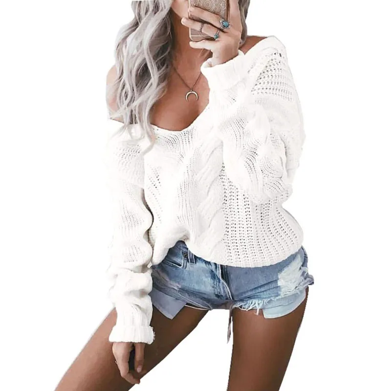 Women's Sexy V Neck Oversized Off Shoulder Sweaters Jumper Hollow Soft Warm Knitted Sweater Open Front Tops Long Sleeve Knitwear
Women's Sexy V Neck Oversized Off Shoulder Sweaters Jumper Hollow Soft Warm Knitted Sweater Open Front Tops Long Sleeve Knitwear