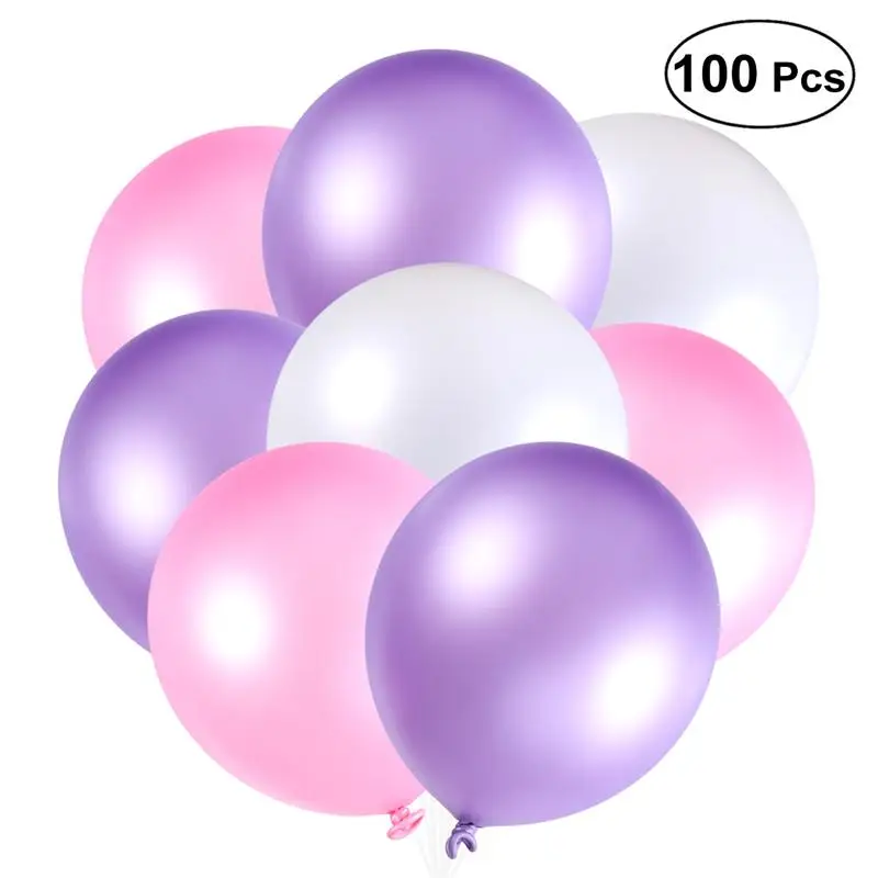 100Pcs 12 Inch Latex Balloon Colorful Balloons Pool Party Wedding Birthday Ceremony Decoration 3.2g (Purple+Pink+White)
100Pcs 12 Inch Latex Balloon Colorful Balloons Pool Party Wedding Birthday Ceremony Decoration 3.2g (Purple+Pink+White)