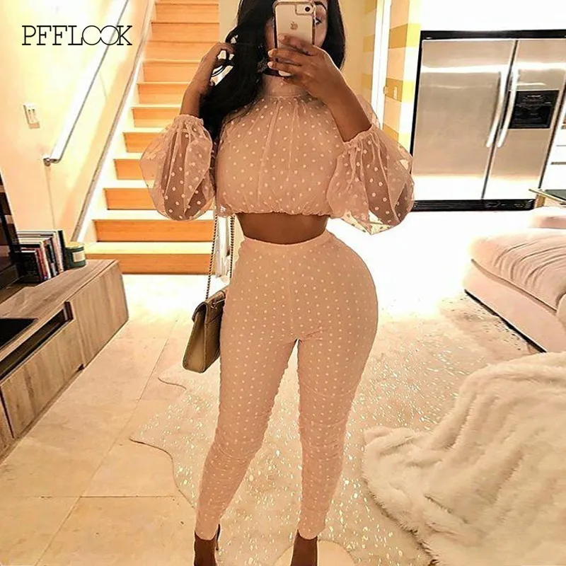PFFLOOK Summer Polka Dot Solid Two Piece Set Women 2019 Sexy See Through Mesh Bodycon High Waist Romper Long Sleeve Elegant Wear
PFFLOOK Summer Polka Dot Solid Two Piece Set Women 2019 Sexy See Through Mesh Bodycon High Waist Romper Long Sleeve Elegant Wear