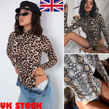 Sexy Women Long Sleeve High Neck Bodysuit Ladies Stretch Party Leotard Top Jumpsuit
Sexy Women Long Sleeve High Neck Bodysuit Ladies Stretch Party Leotard Top Jumpsuit