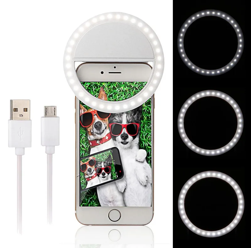 

LED Self-timer Beauty Fill Light Artifact Night Shoot Ring Light Enhanced Photography External Flash Selfie For iPhone Samsung