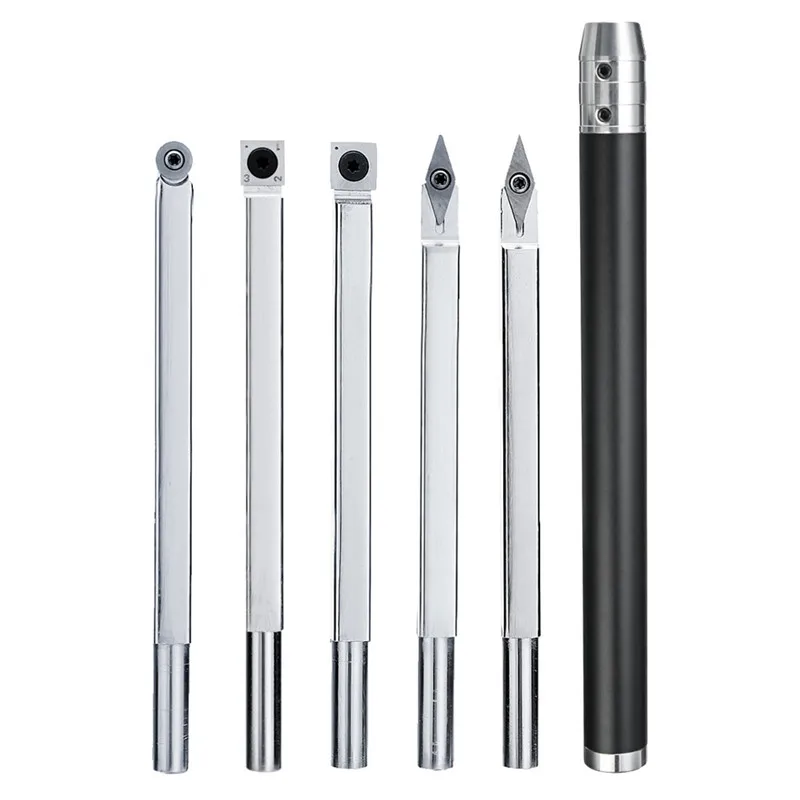 6 Types Square Shank Wood Turning Tool Carbide Insert Cutter/Auminum Alloy Handle Wood Lathe Tool
6 Types Square Shank Wood Turning Tool Carbide Insert Cutter/Auminum Alloy Handle Wood Lathe Tool