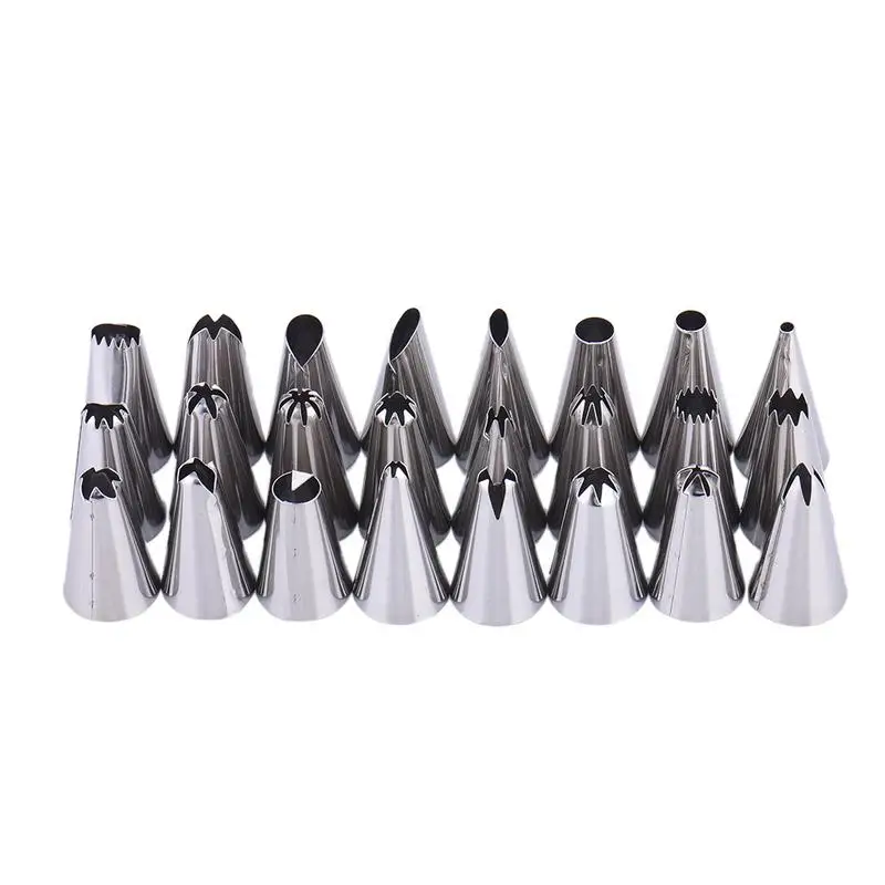 New Qualified Cake Decorating 24Pcs/set Stainless Steel Icing Piping Nozzles Pastry Tips Set Kitchen Cake Baking Accessories
New Qualified Cake Decorating 24Pcs/set Stainless Steel Icing Piping Nozzles Pastry Tips Set Kitchen Cake Baking Accessories