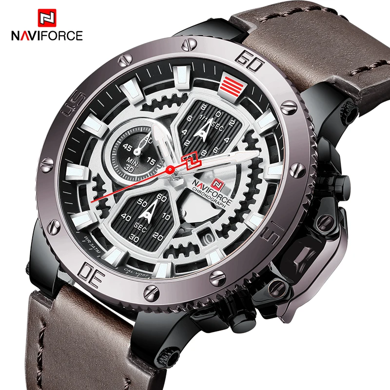 NAVIFORCE Роскошные брендовые военные кварцевые наручные часы мужские модные