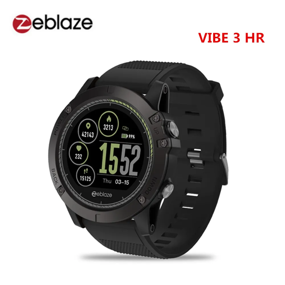 

Zeblaze VIBE 3 HR 1.22 Inch Sports Smart Watch Bluetooth 4.0 IP67 Waterproof Call Message Reminder Heart Rate Monitor Smartwatch