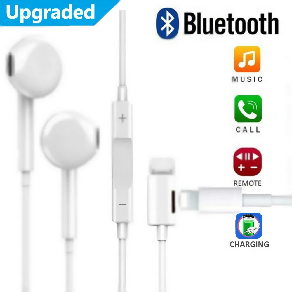 Upgraded Wired Bluetooth Earphones With Microphone Charging Function Earbuds For Iphone 8 7 6s Plus Xs Max Xr Headset For Ipad
Upgraded Wired Bluetooth Earphones With Microphone Charging Function Earbuds For Iphone 8 7 6s Plus Xs Max Xr Headset For Ipad