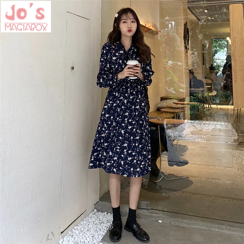 2019 Summer Floral Women Kawaii Dress Bow Mid-Calf Empire A-Line Party Dress Vestidos Long Sleeve Casual Cute Clothing
2019 Summer Floral Women Kawaii Dress Bow Mid-Calf Empire A-Line Party Dress Vestidos Long Sleeve Casual Cute Clothing