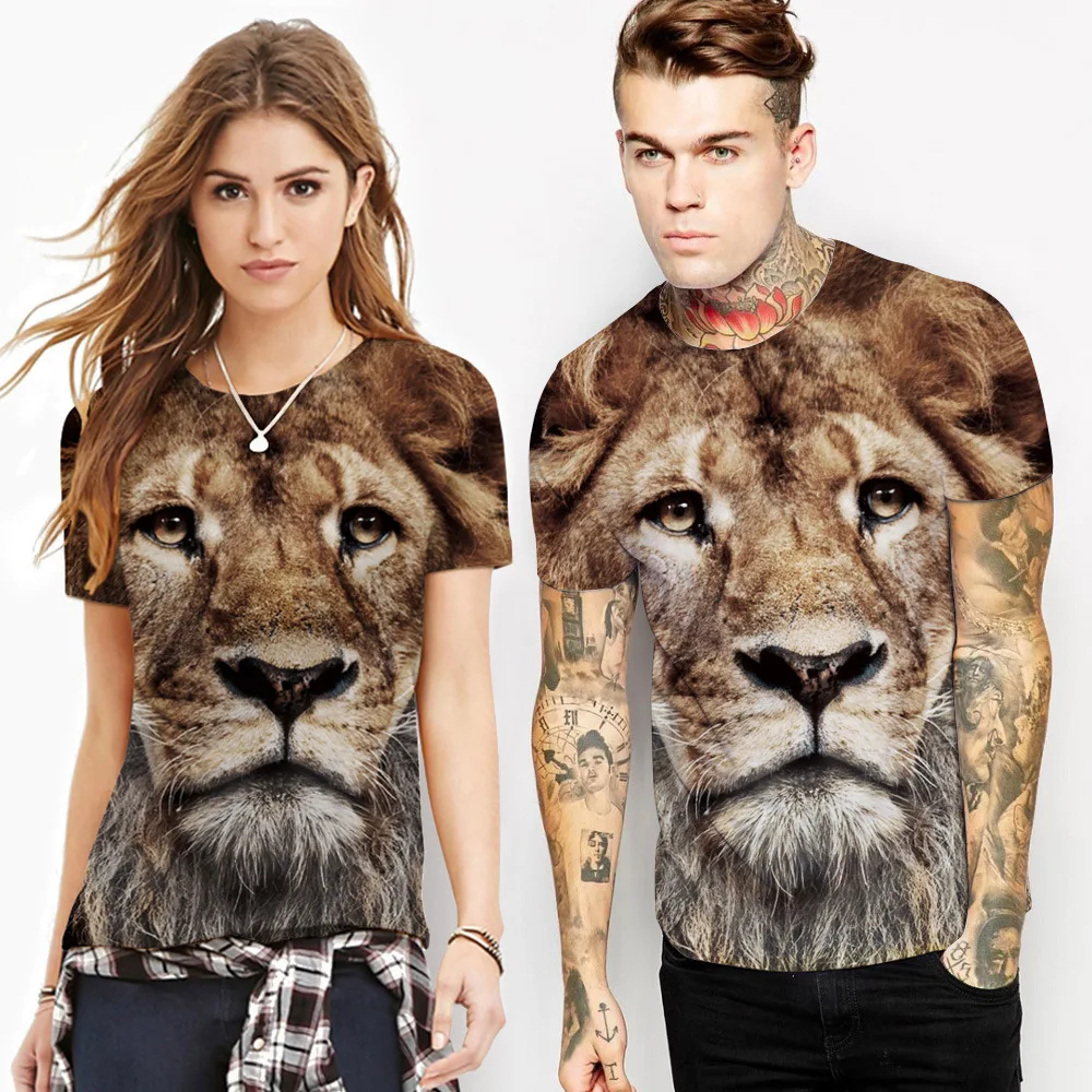 Double Printed 1pc/lot Fresh Summer Spring Animal Shirt T-shirt Top Tee Cool Lion Lions
Double Printed 1pc/lot Fresh Summer Spring Animal Shirt T-shirt Top Tee Cool Lion Lions