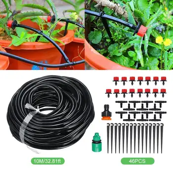 DIY Micro Drip Self Plant Watering 10M Garden Hose System 15 Dripper Plant Garden Hose Watering Set For Garden Plant Flower Tree
DIY Micro Drip Self Plant Watering 10M Garden Hose System 15 Dripper Plant Garden Hose Watering Set For Garden Plant Flower Tree