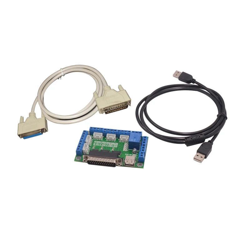 mach3 5 axis CNC breakout board interface for stepper motor driver with one usb Cable axles 1set
mach3 5 axis CNC breakout board interface for stepper motor driver with one usb Cable axles 1set