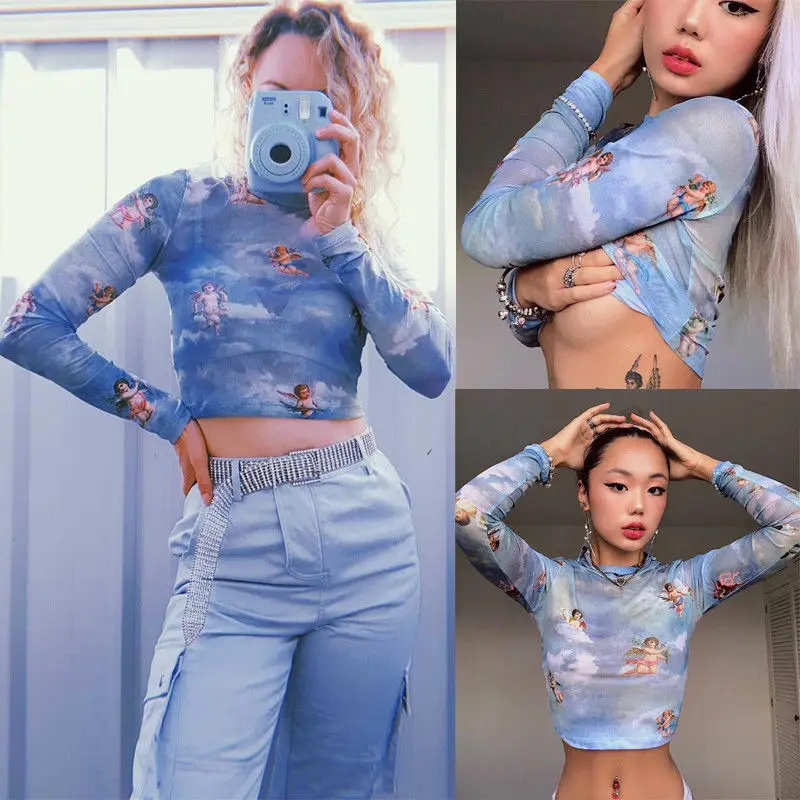 New Fashion Women Flower Lover Prited Transparent Mesh Sheer Crop Top T Shirt Tee Tops
New Fashion Women Flower Lover Prited Transparent Mesh Sheer Crop Top T Shirt Tee Tops