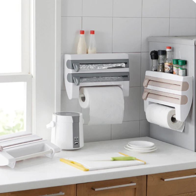 Plastic Refrigerator Cling Film Storage Rack Shelf Wrap Cutting Wall Hanging Paper Towel Holder Storage Rack Kitchen Accessories
Plastic Refrigerator Cling Film Storage Rack Shelf Wrap Cutting Wall Hanging Paper Towel Holder Storage Rack Kitchen Accessories
