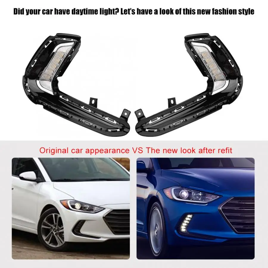 For Hyundai Elantra 2017-2018 1 Pair Car Daytime Running Light Turn Signal Dual DRL LED Lights Car Light Assembly
For Hyundai Elantra 2017-2018 1 Pair Car Daytime Running Light Turn Signal Dual DRL LED Lights Car Light Assembly