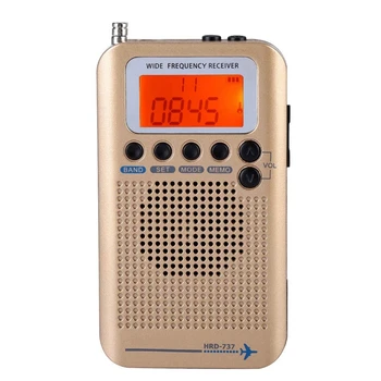 

Portable Aircraft Radio Receiver,Full Band Radio Receiver - AIR/FM/AM/CB/SW/VHF,LCD Display With Backlight,Chip Has A Powerful