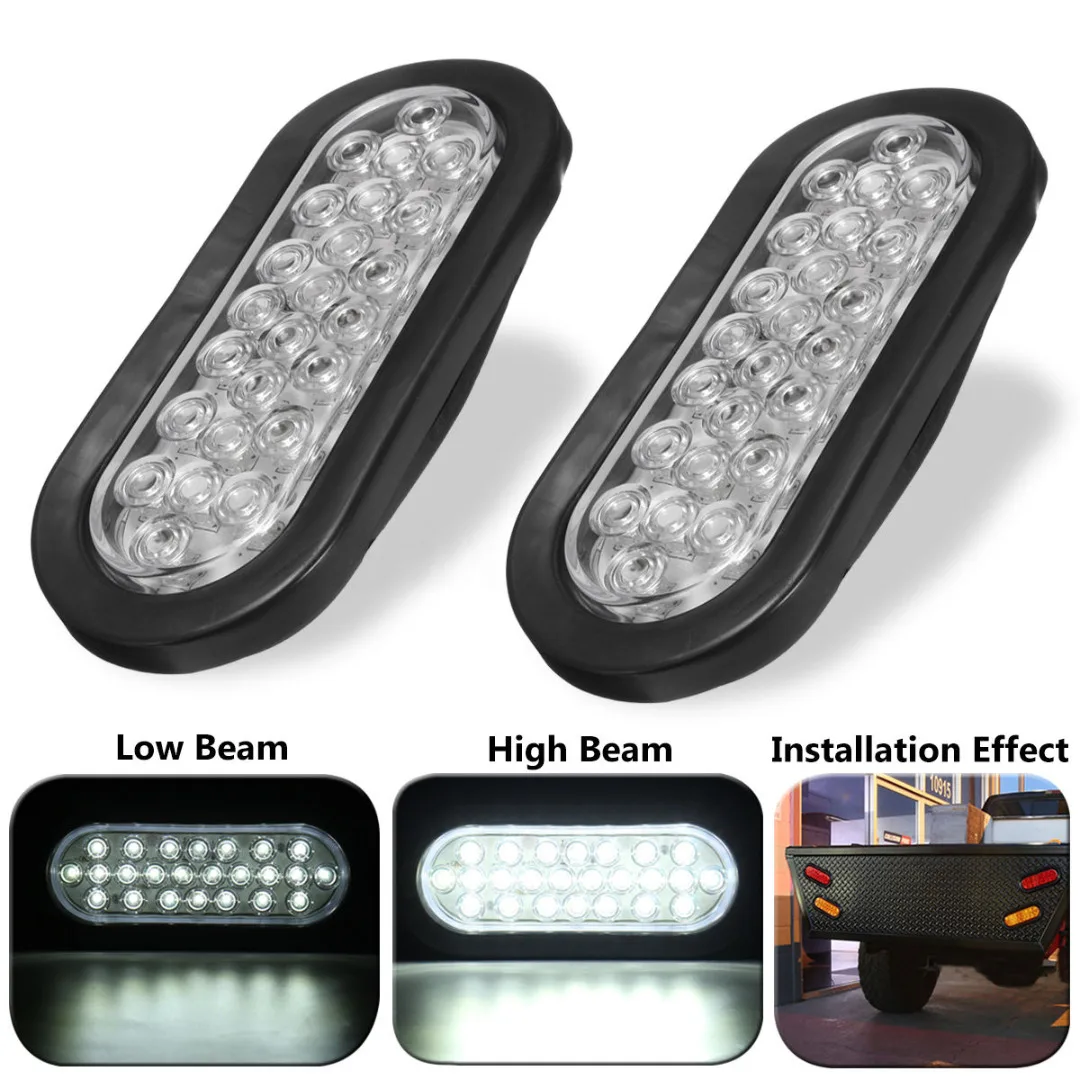 2pcs/set 24LED White Oval Truck Trailer Stop Turn Tail Brake Light Side Marker Lamp
2pcs/set 24LED White Oval Truck Trailer Stop Turn Tail Brake Light Side Marker Lamp