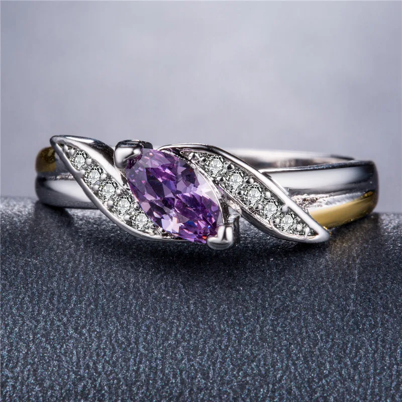 Huitan Wedding Anniversary Ring with Marquise Shape Purple Cubic Zirconia Fashion Jewelry Valentines Gift for Girlfriend & Lover
Huitan Wedding Anniversary Ring with Marquise Shape Purple Cubic Zirconia Fashion Jewelry Valentines Gift for Girlfriend & Lover